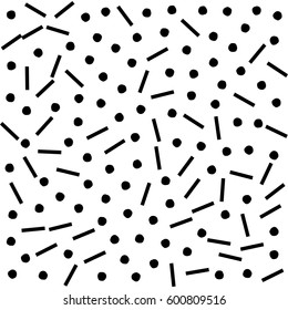 Abstract geometric pattern in retro memphis style. Vector background in trendy retro 80s, 90s. Trendy memphis style patterns 80's-90's styles for retro design, textile, poster, print, card, invitation