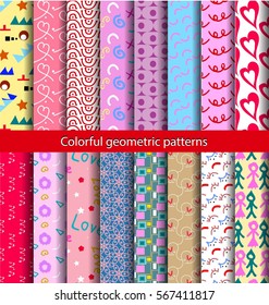 abstract geometric pattern in retro style Memphis, 80-90s fashion, it can be used in print, web and design fabric backdrop.