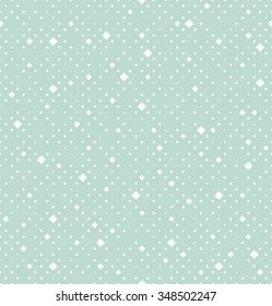 Abstract geometric pattern with rhombuses, dots. A seamless vector background. Blue and white ornament