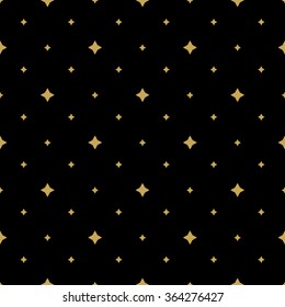 Abstract geometric pattern with rhombuses. Repeating seamless vector background. Black and gold  texture.