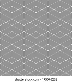 Abstract geometric pattern with rhombuses. Repeating seamless vector background. Grey and white texture. Graphic modern pattern.