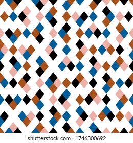 Abstract geometric pattern with rhombuses. Seamless vector background. Perfect for apparel, fabric, textile, decoration, wrapping paper