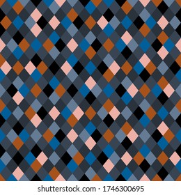 Resumen del patrón geométrico con rombos. Fondo vectorial impecable. Perfecto para prendas de vestir, tela, textiles, decoración, papel envolvente