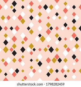 Resumen del patrón geométrico con rombos. Fondo vectorial impecable. Perfecto para prendas de vestir, tela, textiles, decoración, papel envolvente