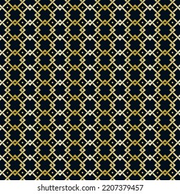 Abstract geometric pattern, rhombuses A seamless vector background. Black and gold texture
