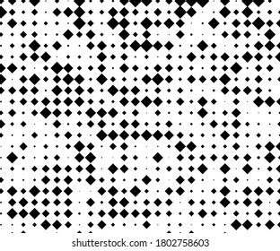 Abstract geometric pattern with rhombuses for web banners, posters, cards, wallpapers, backdrops, panels Black and white color Vector illustration