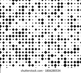 Abstract geometric pattern with rhombuses for web banners, posters, cards, wallpapers, backdrops, panels Black and white color Vector illustration