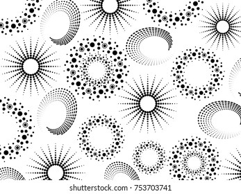 abstract geometric pattern with rings