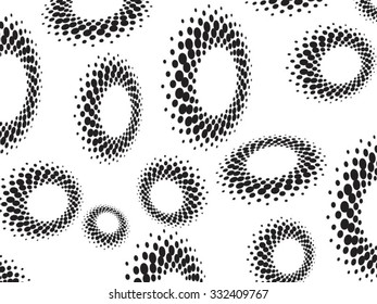 abstract geometric pattern with rings of points