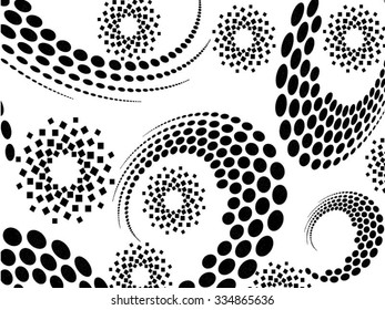 abstract geometric pattern with rings of points