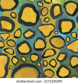 abstract geometric pattern sea skins texture hand painted  art illustration