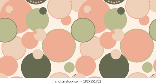 Abstract geometric pattern. Seamless background in calm colors. Trendy fabric and textile design. Geometric background.