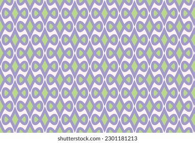 abstract geometric pattern, seamless background pattern, 70-s style, purple, lavender and green color