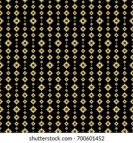 Abstract geometric pattern. A seamless background. Black and gold texture.