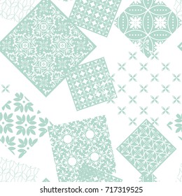 Abstract geometric pattern. A seamless background, blue texture