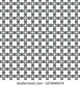 Abstract geometric pattern. Seamless black and white background.