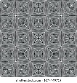 Abstract geometric pattern. Seamless black and white background.