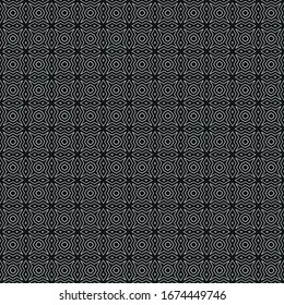 Abstract geometric pattern. Seamless black and white background.