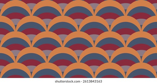 Abstract geometric pattern, seamless abstract circle pattern background with retro colors