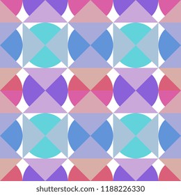 Abstract geometric pattern with seamless colorful circle background. Vector illustration for fashion print and wrapping.