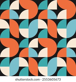 Abstract. Geometric pattern seamless colorful background. Vector.