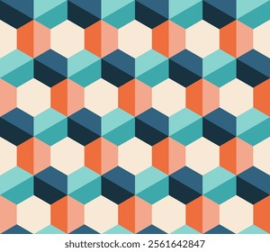 Abstract. Geometric pattern seamless colorful background. Vector.