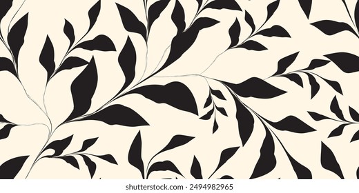 Abstract geometric pattern seamless leaf. Vector illustration