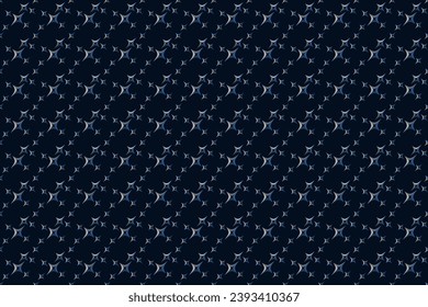 Abstract geometric pattern seamless with star-like in light gray n blue on dark blue background,vector illustration.For masculine male shirts lady dress print fabric textile cover decoration