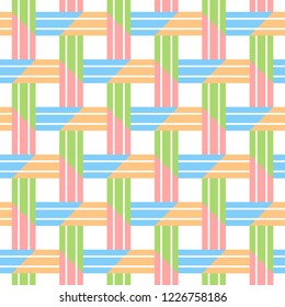 Abstract geometric pattern seamless striped colorful background.