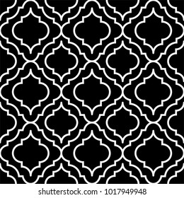 Abstract geometric pattern. A seamless vector background. Black and white ornament