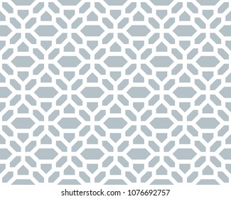 Abstract geometric pattern. A seamless vector background. White and blue ornament. Graphic modern pattern. Simple lattice graphic design