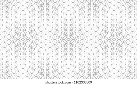 Abstract geometric pattern. A seamless vector background. White and grey ornament. Graphic modern pattern. Simple lattice graphic design.