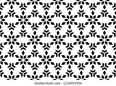 Abstract geometric pattern. A seamless vector background. White and black ornament. Graphic modern pattern. Simple lattice graphic design