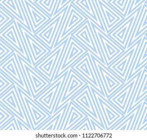 Abstract geometric pattern. A seamless vector background. White and blue ornament. Graphic modern pattern. Simple lattice graphic design