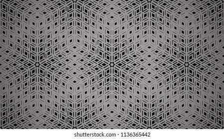 Abstract geometric pattern. Seamless vector background. Black halftone. Graphic modern pattern. Simple lattice graphic design