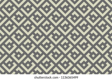 Abstract geometric pattern. A seamless vector background. Grey ornament. Graphic modern pattern. Simple lattice graphic design