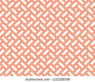 Abstract geometric pattern. A seamless vector background. White and pink ornament. Graphic modern pattern. Simple lattice graphic design