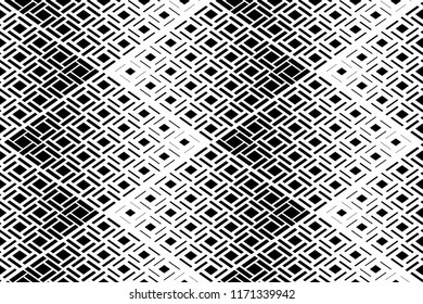 Abstract geometric pattern. Seamless vector background. White and black halftone. Graphic modern pattern. Simple lattice graphic design