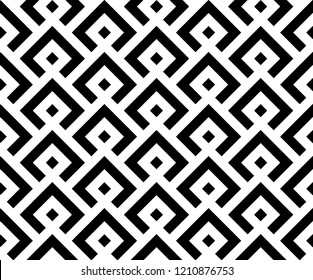 Abstract geometric pattern. A seamless vector background. White and black ornament. Graphic modern pattern. Simple lattice graphic design