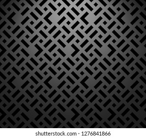 Abstract geometric pattern. A seamless vector background. Black and grey ornament. Graphic modern pattern. Simple lattice graphic design