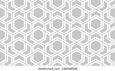 Abstract geometric pattern. A seamless vector background. White and grey ornament. Graphic modern pattern. Simple lattice graphic design.