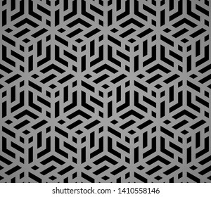 Abstract geometric pattern. A seamless vector background. Black ornament. Graphic modern pattern. Simple lattice graphic design