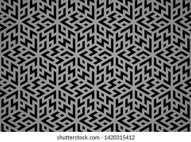 Abstract geometric pattern. A seamless vector background. Black ornament. Graphic modern pattern. Simple lattice graphic design