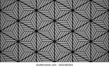 Abstract geometric pattern. A seamless vector background. Black ornament. Graphic modern pattern. Simple lattice graphic design