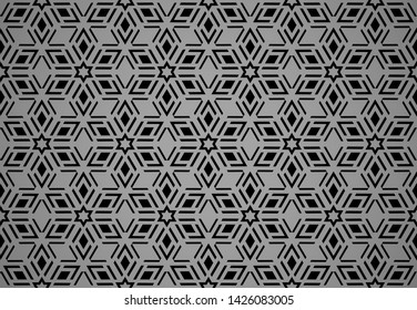 Abstract geometric pattern. A seamless vector background. Black ornament. Graphic modern pattern. Simple lattice graphic design
