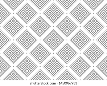 Abstract geometric pattern. A seamless vector background. White and grey ornament. Graphic modern pattern. Simple lattice graphic design.
