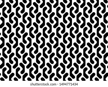 Abstract geometric pattern. A seamless vector background. White and black ornament. Graphic modern pattern. Simple lattice graphic design