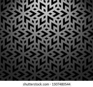 Abstract geometric pattern. A seamless vector background. Black and grey ornament. Graphic modern pattern. Simple lattice graphic design