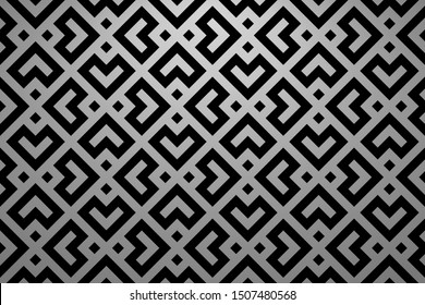Abstract geometric pattern. A seamless vector background. Black and grey ornament. Graphic modern pattern. Simple lattice graphic design