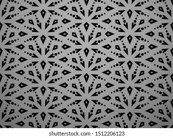 Abstract geometric pattern. A seamless vector background. Black ornament. Graphic modern pattern. Simple lattice graphic design